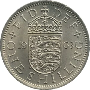 British shilling, reverse